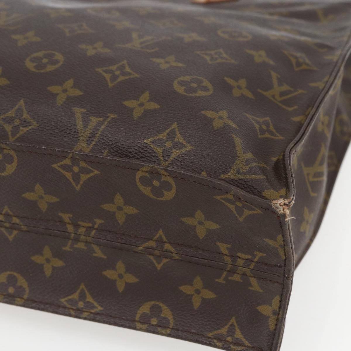 LOUIS VUITTON Monogram Sac Plat Hand Bag M51140 LV Auth 162680