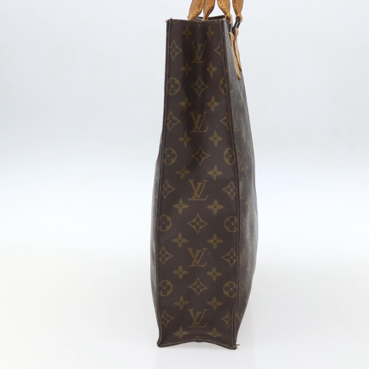 LOUIS VUITTON Monogram Sac Plat Hand Bag M51140 LV Auth 162680