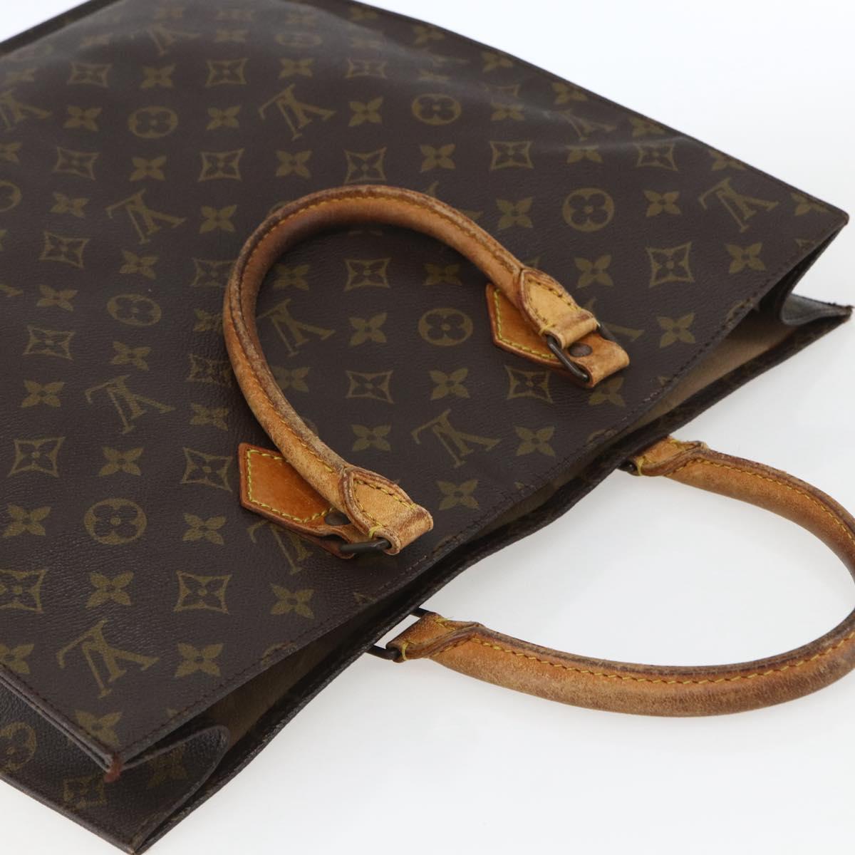 LOUIS VUITTON Monogram Sac Plat Hand Bag M51140 LV Auth 162680