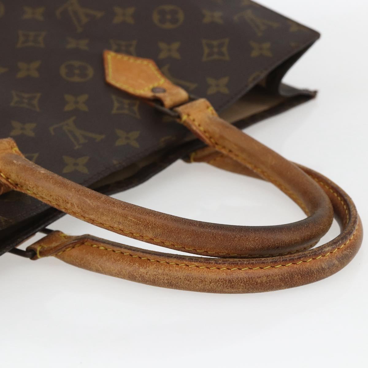 LOUIS VUITTON Monogram Sac Plat Hand Bag M51140 LV Auth 162680