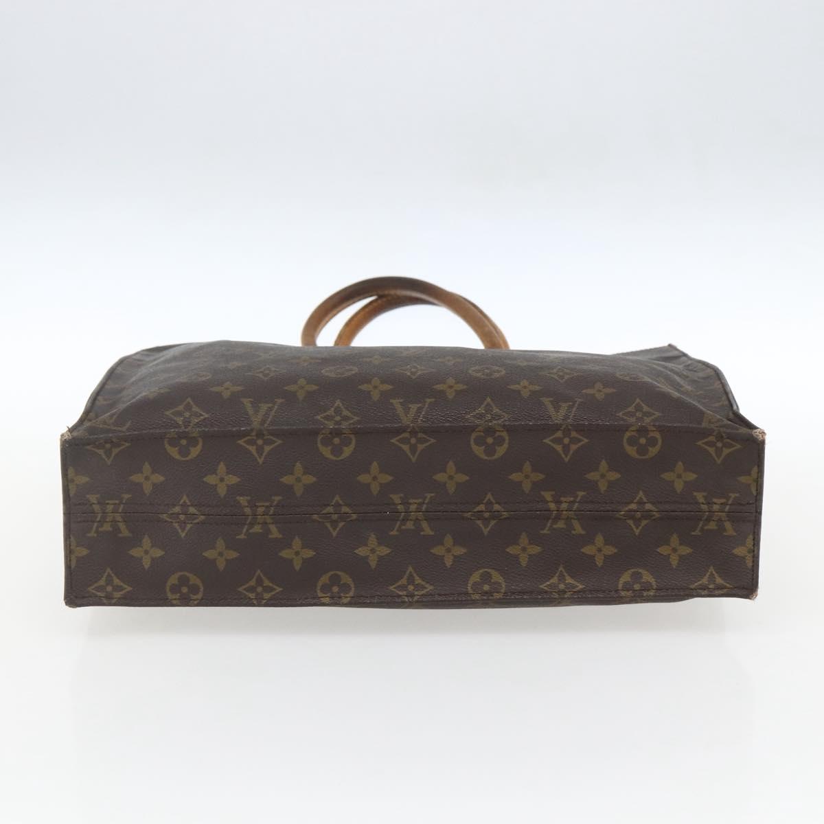 LOUIS VUITTON Monogram Sac Plat Hand Bag M51140 LV Auth 162680