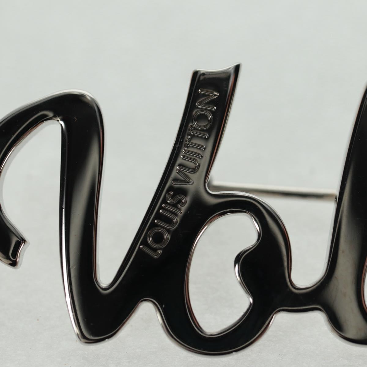 LOUIS VUITTON VolezVoguezVoyagez Brooch metal Silver M62507 LV Auth 162715M