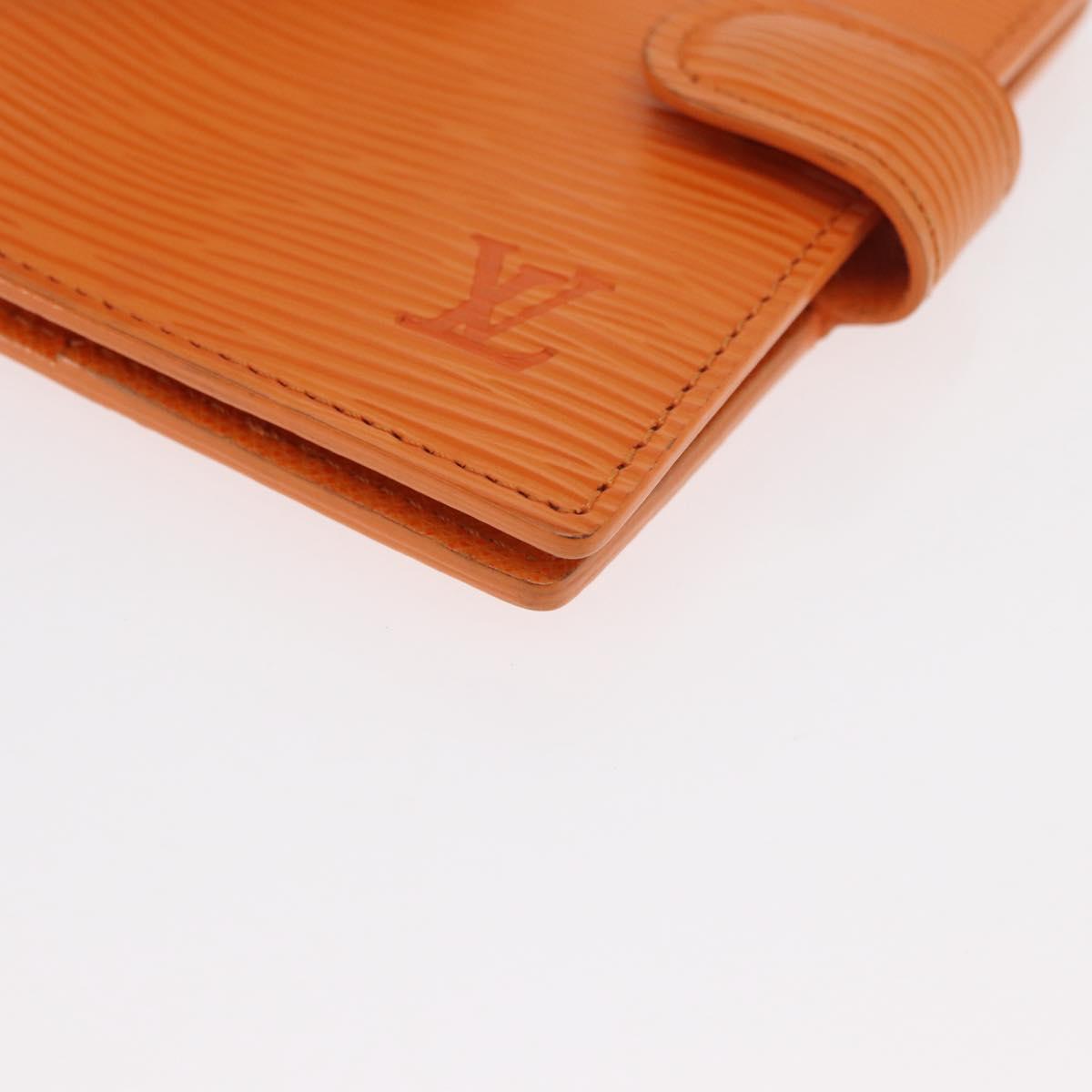 LOUIS VUITTON Epi Agenda Mini Day Planner Cover Mandarin R20007H LV Auth 162717