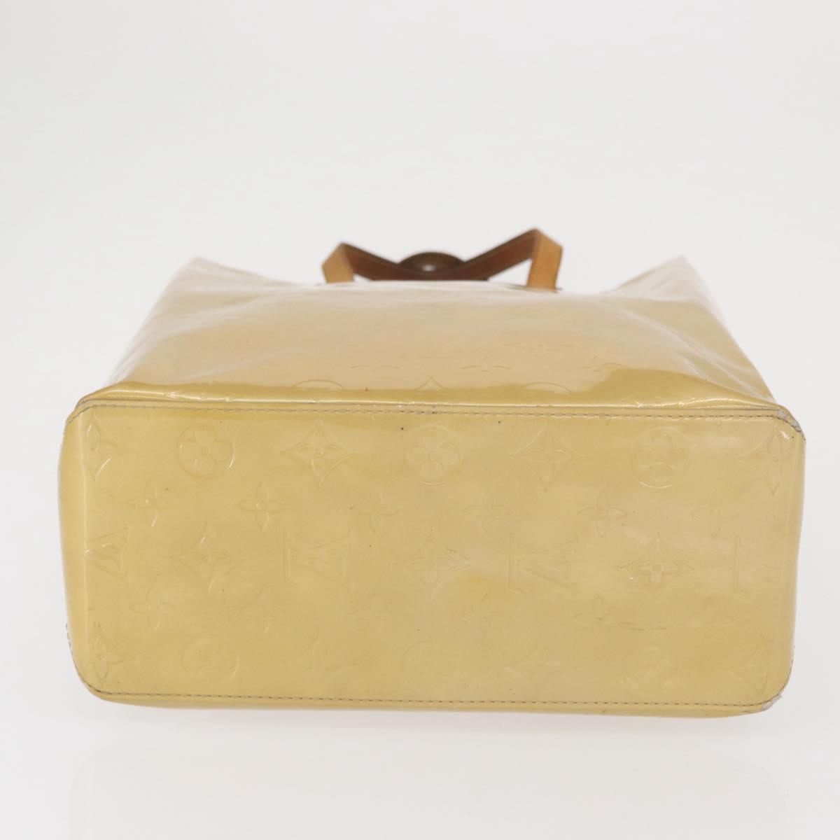 LOUIS VUITTON Monogram Vernis Reade MM Hand Bag Beige M91141 LV Auth 162727