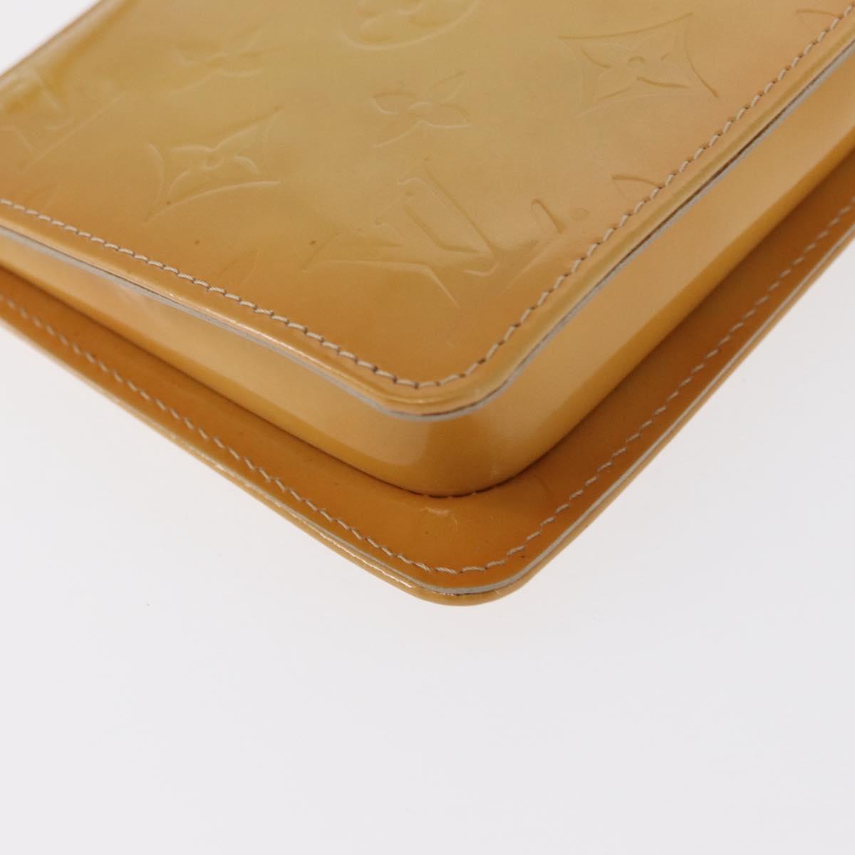 LOUIS VUITTON Monogram Vernis Lexington Accessory Pouch Beige M91010 Auth 162728