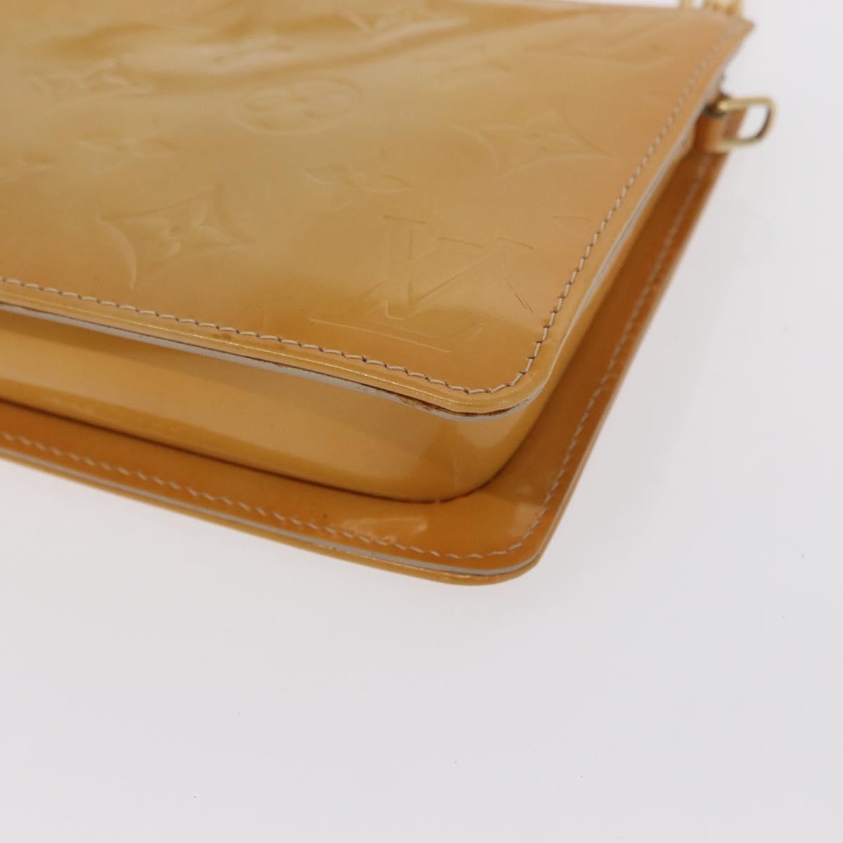 LOUIS VUITTON Monogram Vernis Lexington Accessory Pouch Beige M91010 Auth 162728