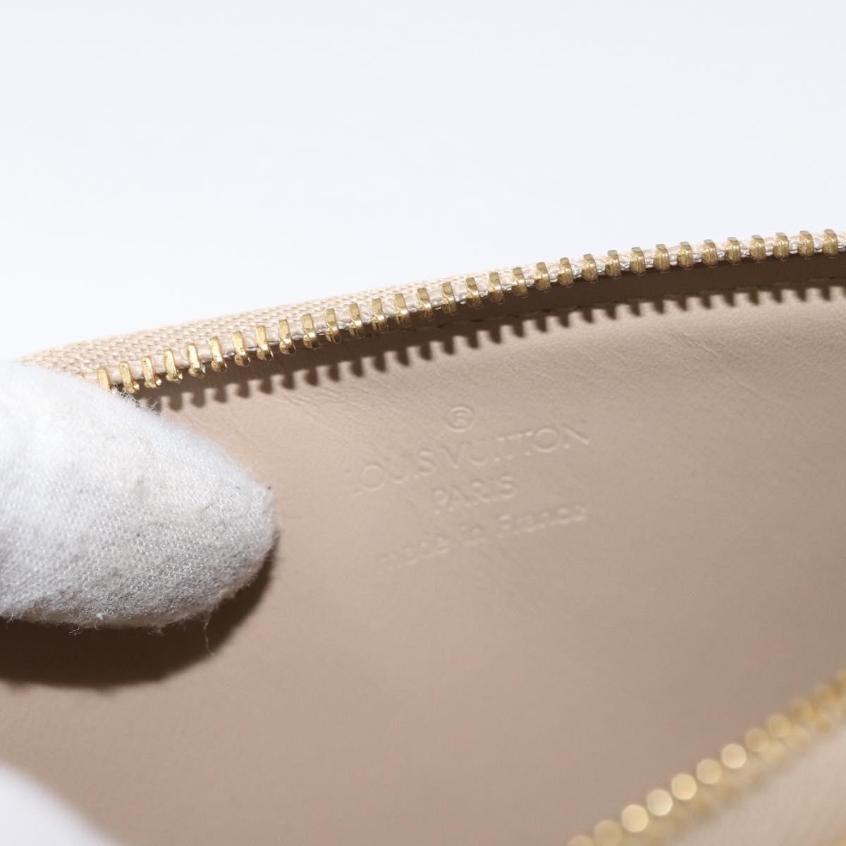 LOUIS VUITTON Monogram Vernis Lexington Accessory Pouch Beige M91010 Auth 162728