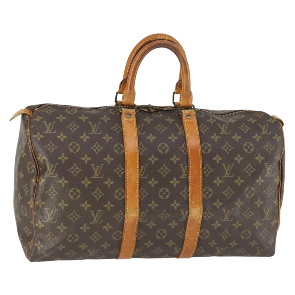LOUIS VUITTON Monogram Keepall 45 Boston Bag M41428 LV Auth 162730