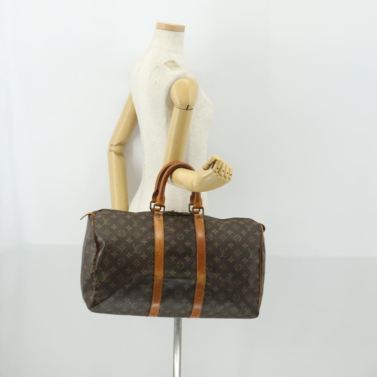 LOUIS VUITTON Monogram Keepall 45 Boston Bag M41428 LV Auth 162730