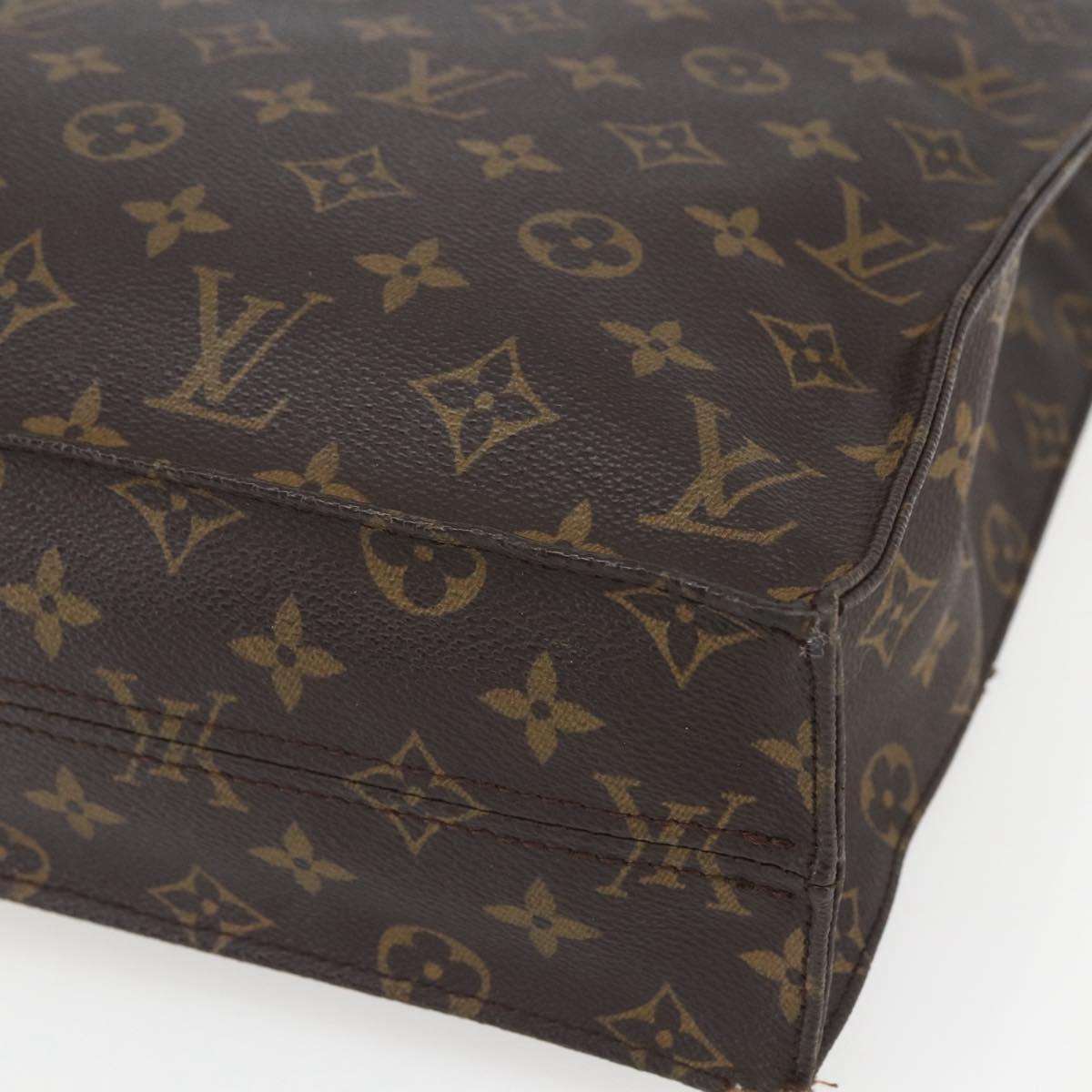 LOUIS VUITTON Monogram Sac Plat Hand Bag M51140 LV Auth 162736