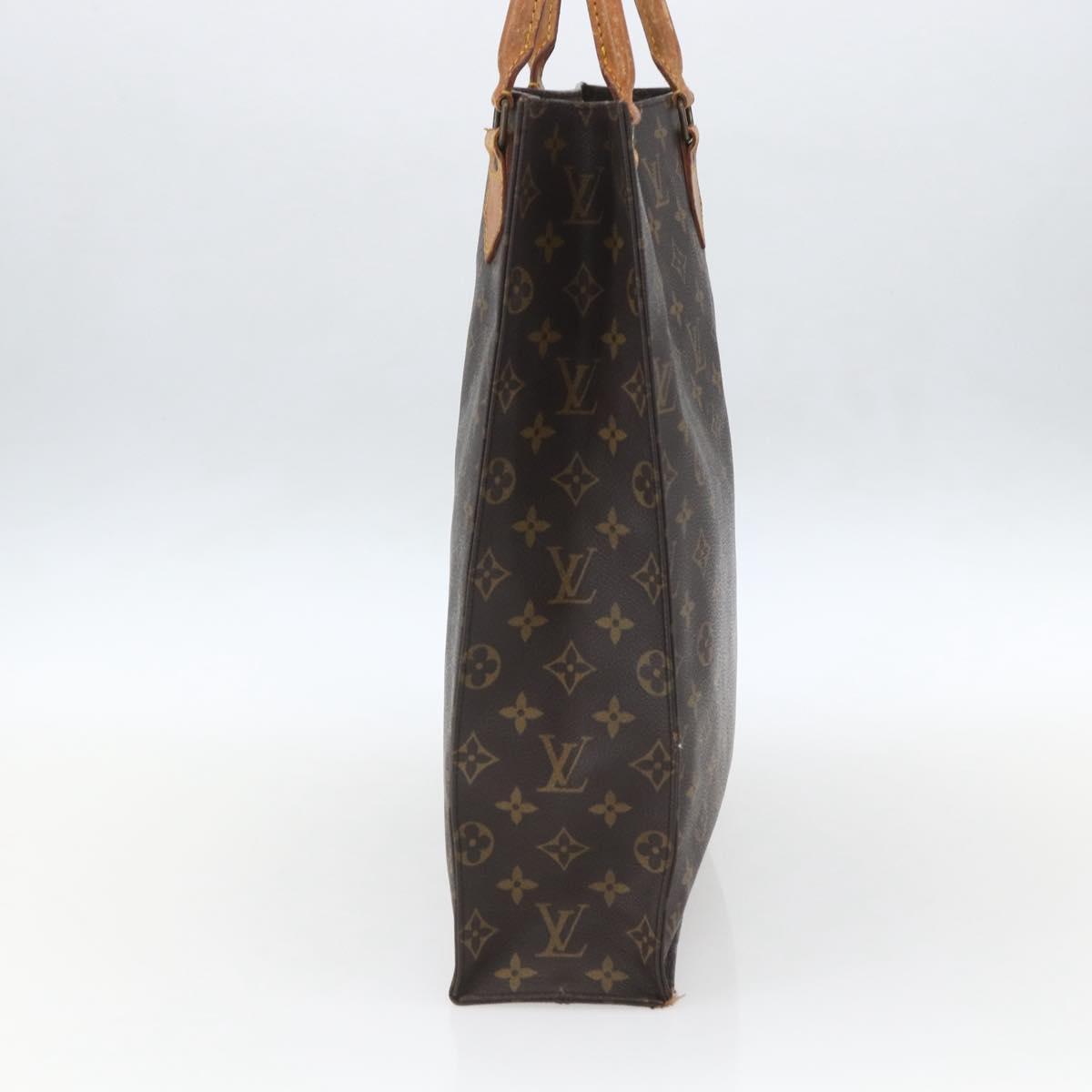 LOUIS VUITTON Monogram Sac Plat Hand Bag M51140 LV Auth 162736