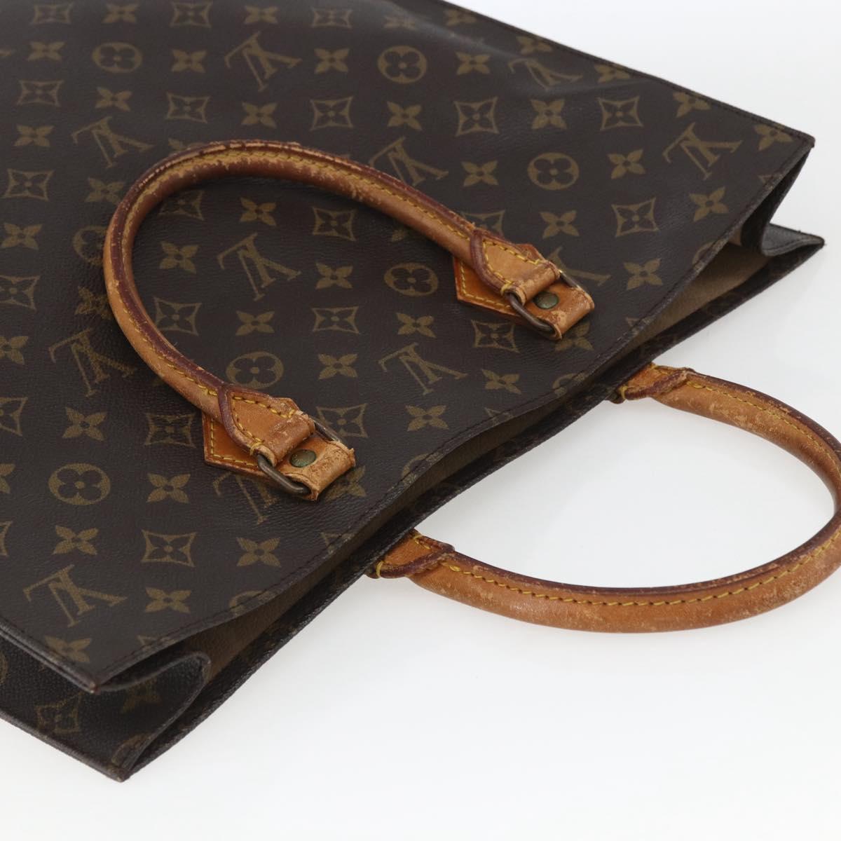 LOUIS VUITTON Monogram Sac Plat Hand Bag M51140 LV Auth 162736