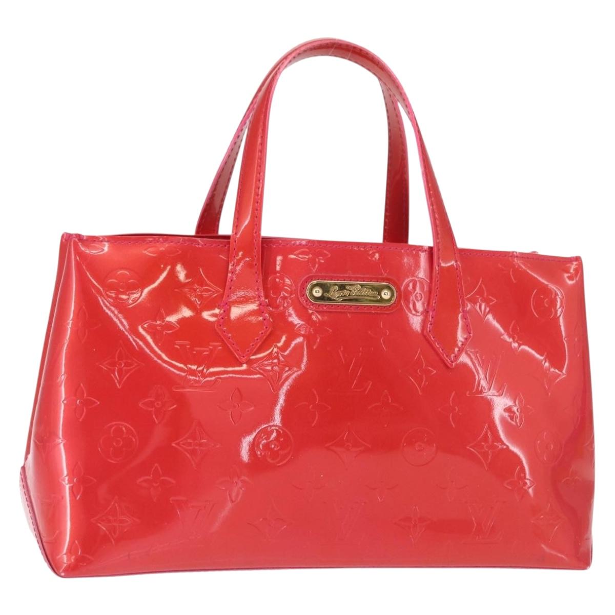 LOUIS VUITTON Vernis Wilshire Boulevard Bag Rose Pop M93643 LV Auth 162738