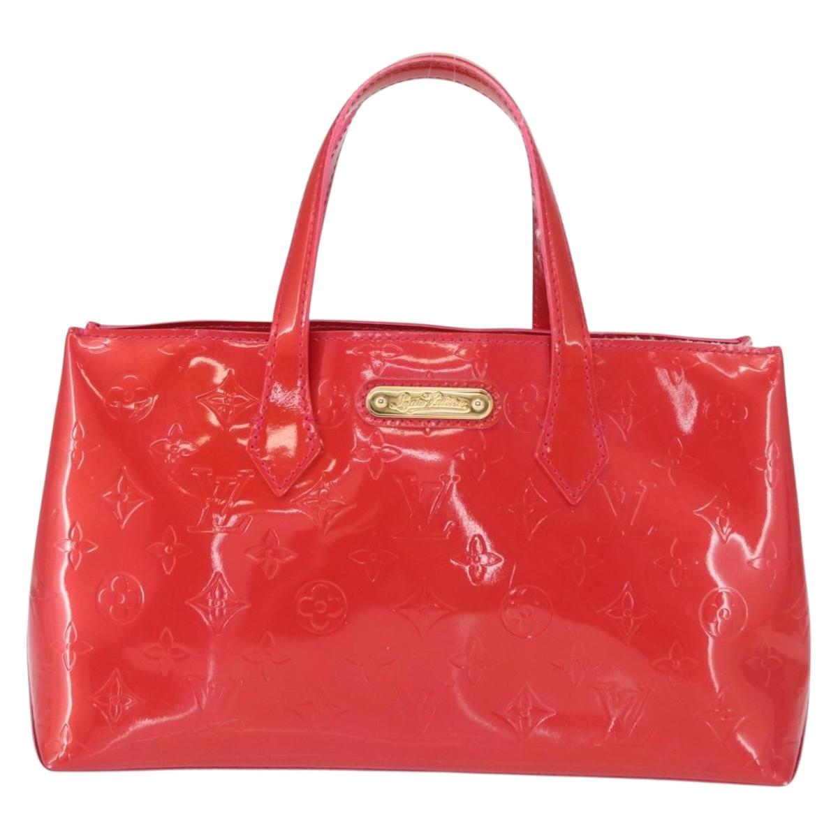 LOUIS VUITTON Vernis Wilshire Boulevard Bag Rose Pop M93643 LV Auth 162738