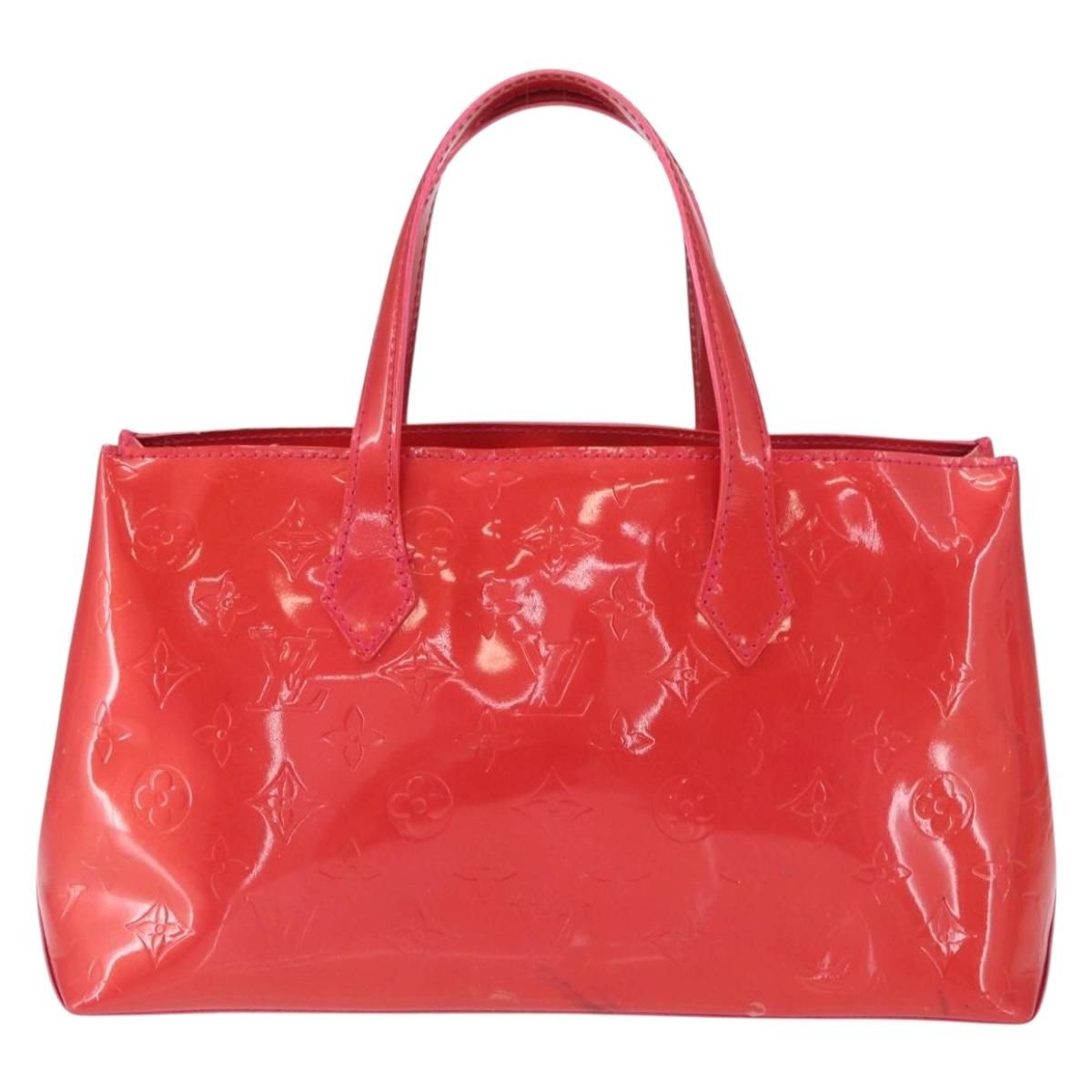 LOUIS VUITTON Vernis Wilshire Boulevard Bag Rose Pop M93643 LV Auth 162738