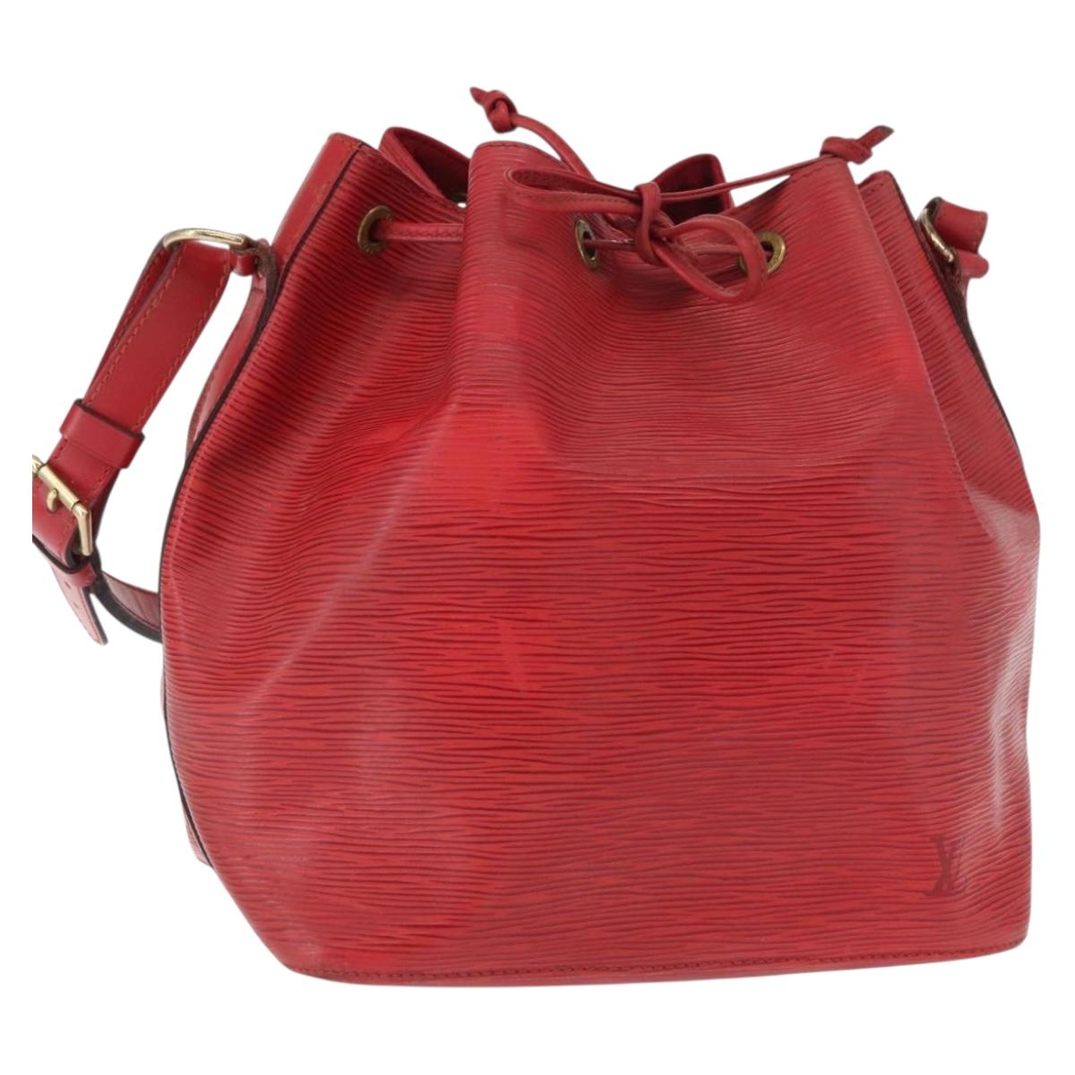 LOUIS VUITTON Epi Petit Noe Shoulder Bag Red M44107 LV Auth 162743