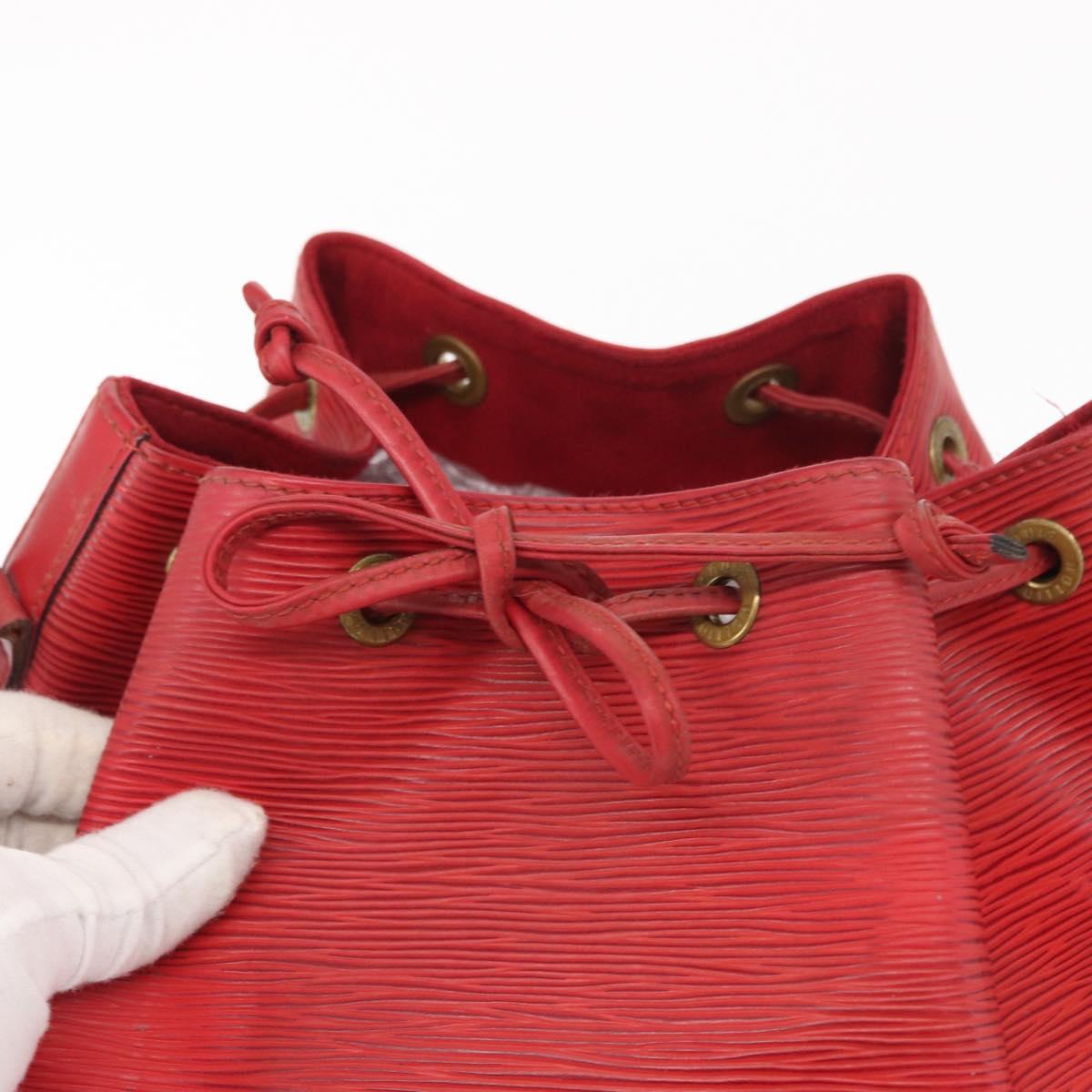 LOUIS VUITTON Epi Petit Noe Shoulder Bag Red M44107 LV Auth 162743