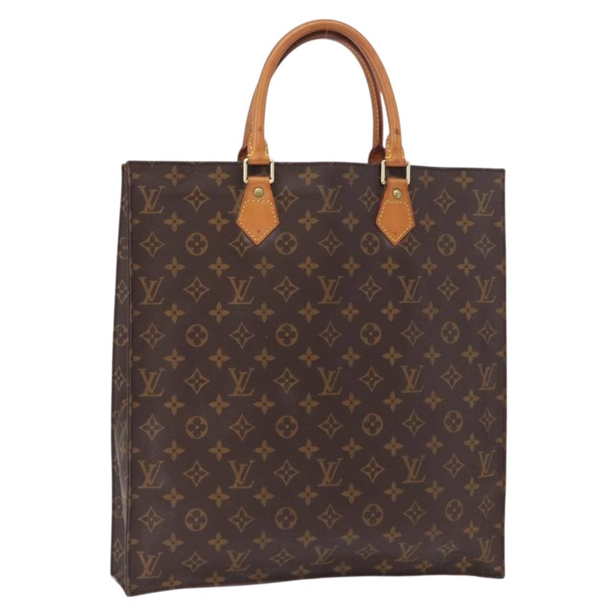 LOUIS VUITTON Monogram Sac Plat Hand Bag M51140 LV Auth 162756