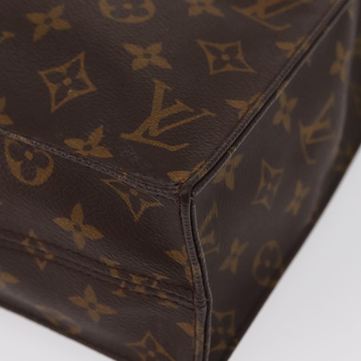 LOUIS VUITTON Monogram Sac Plat Hand Bag M51140 LV Auth 162756