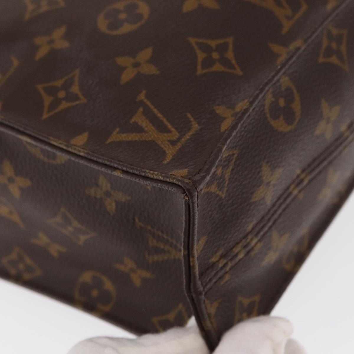 LOUIS VUITTON Monogram Sac Plat Hand Bag M51140 LV Auth 162756