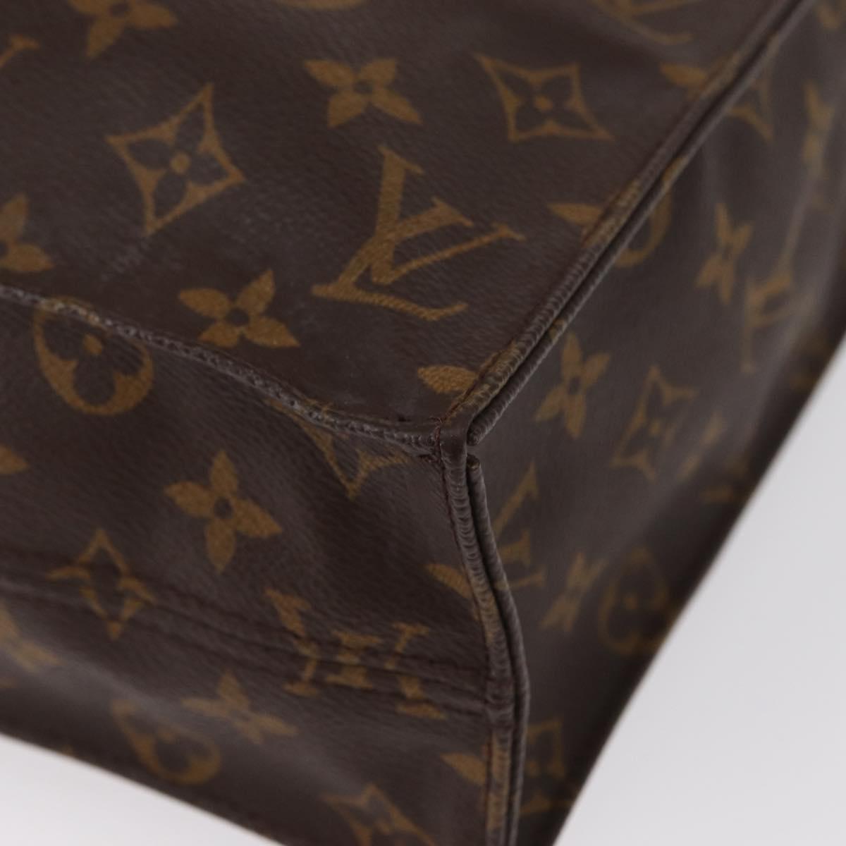 LOUIS VUITTON Monogram Sac Plat Hand Bag M51140 LV Auth 162756