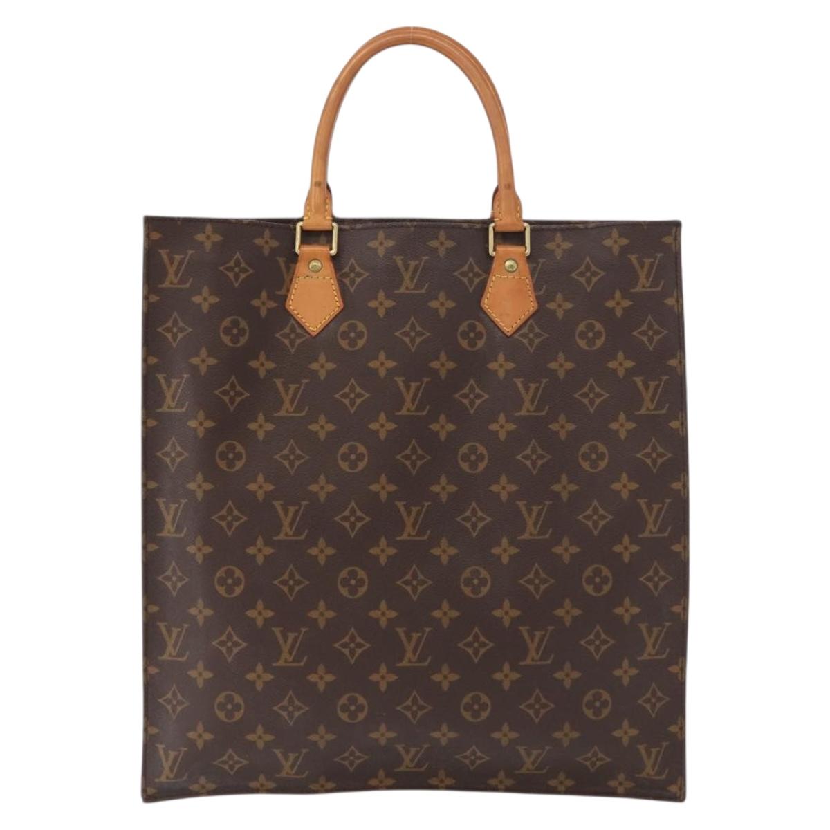 LOUIS VUITTON Monogram Sac Plat Hand Bag M51140 LV Auth 162756