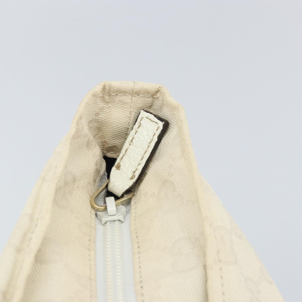 GUCCI GG Canvas Tote Bag White Gold 131230 Auth 162761