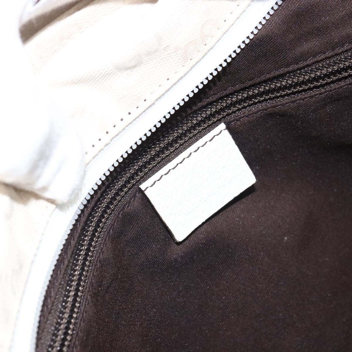 GUCCI GG Canvas Tote Bag White Gold 131230 Auth 162761