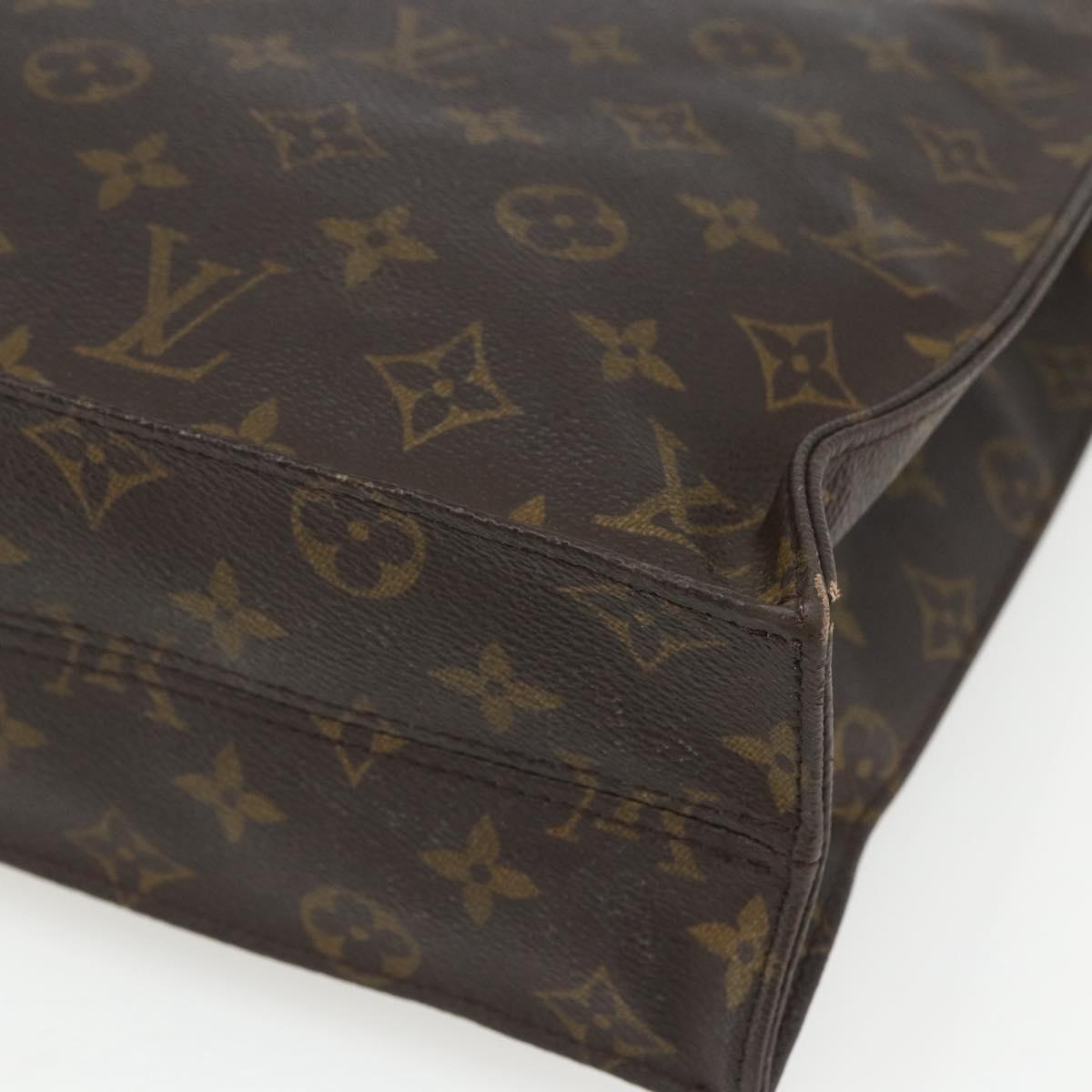 LOUIS VUITTON Monogram Sac Plat Hand Bag M51140 LV Auth 162783