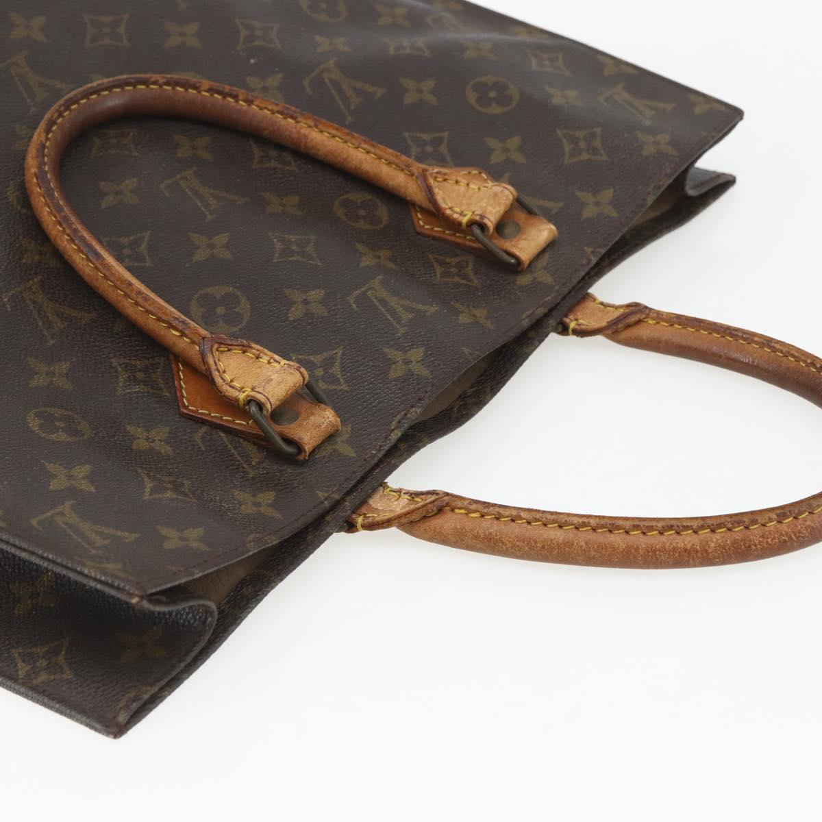 LOUIS VUITTON Monogram Sac Plat Hand Bag M51140 LV Auth 162783