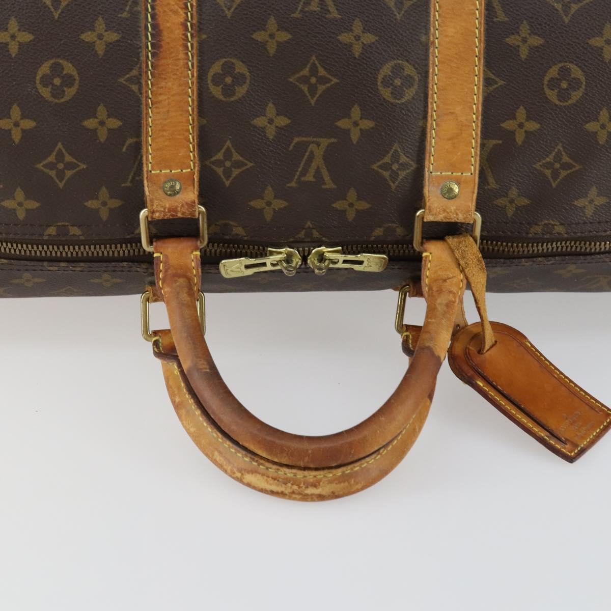 LOUIS VUITTON Monogram Keepall 55 Boston Bag M41424 LV Auth 162807