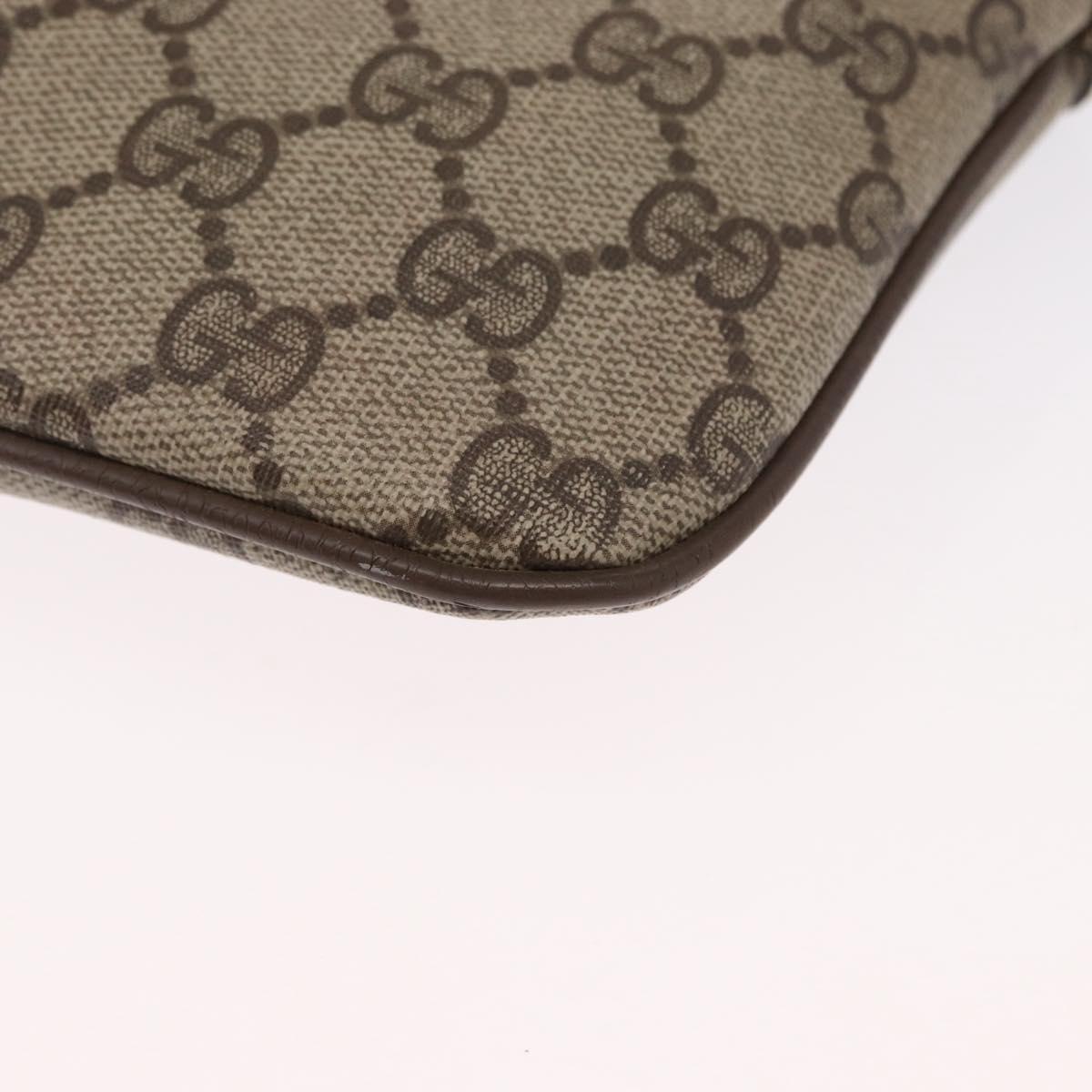 GUCCI GG Supreme Web Sherry Line Shoulder Bag PVC Beige 904 02 047 Auth 162812