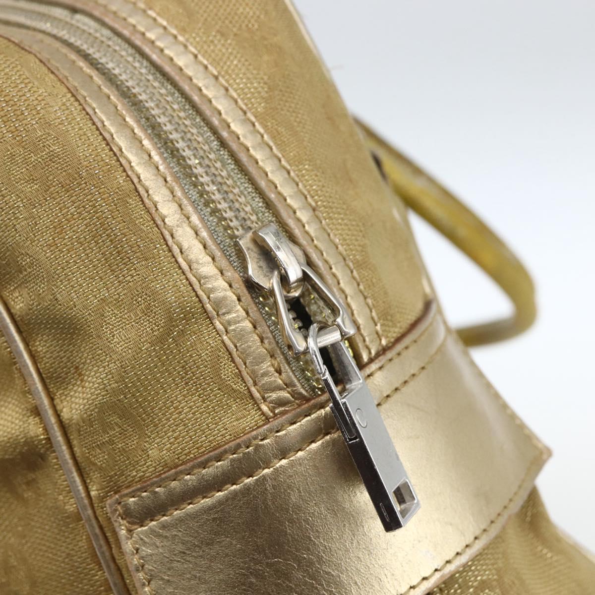 GUCCI GG Canvas Hand Bag Gold Tone 002 1115 Auth 162818