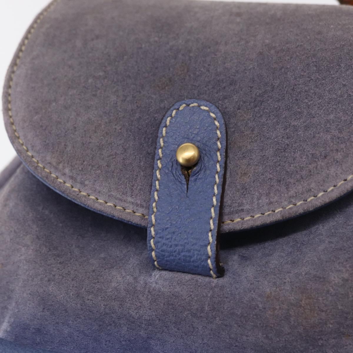 GUCCI Bamboo Backpack Suede Purple Gold 003 2058 0030 Auth 162821