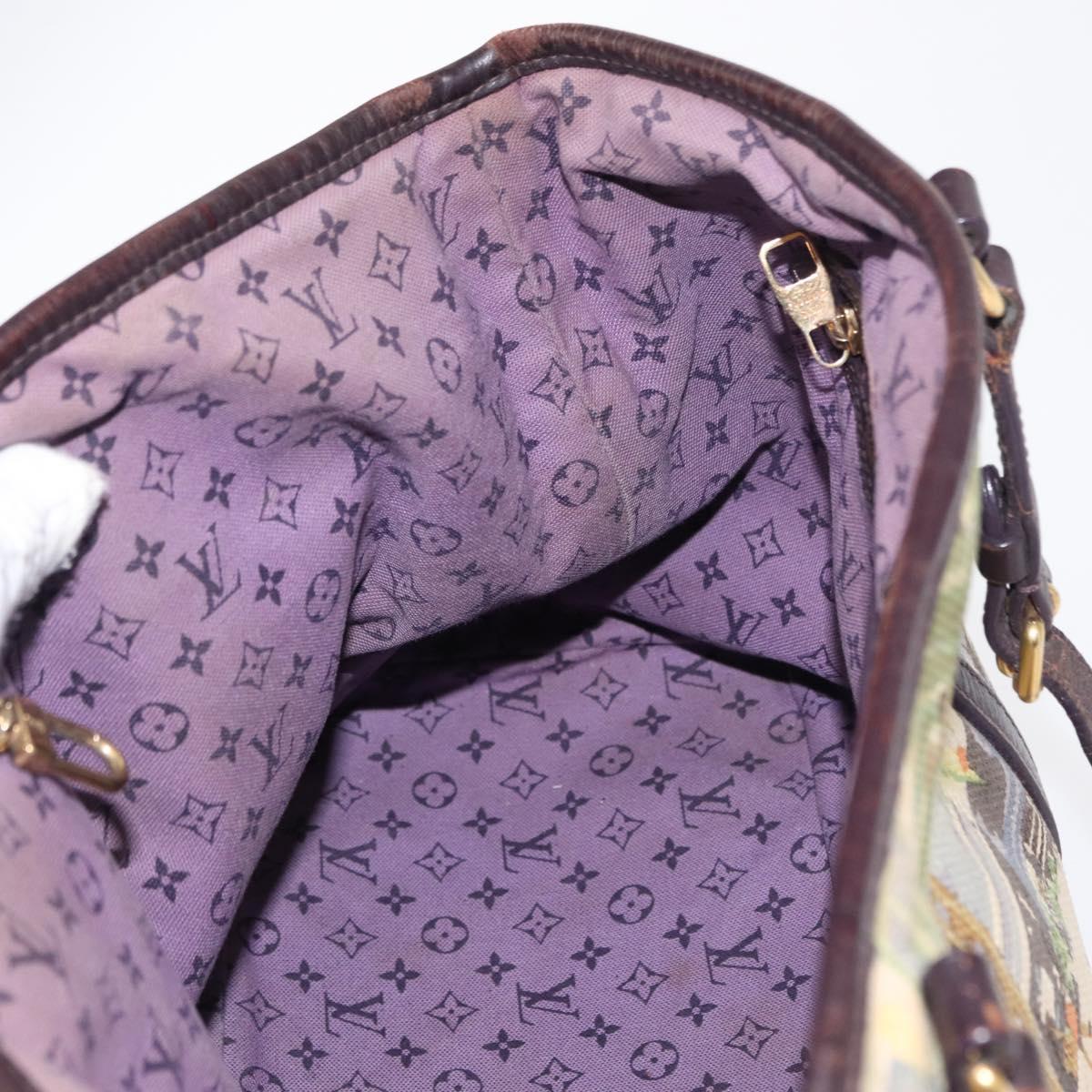 LOUIS VUITTON Eyeall Cabas PM Promenade Bag Canvas Purple M93771 LV Auth 162827