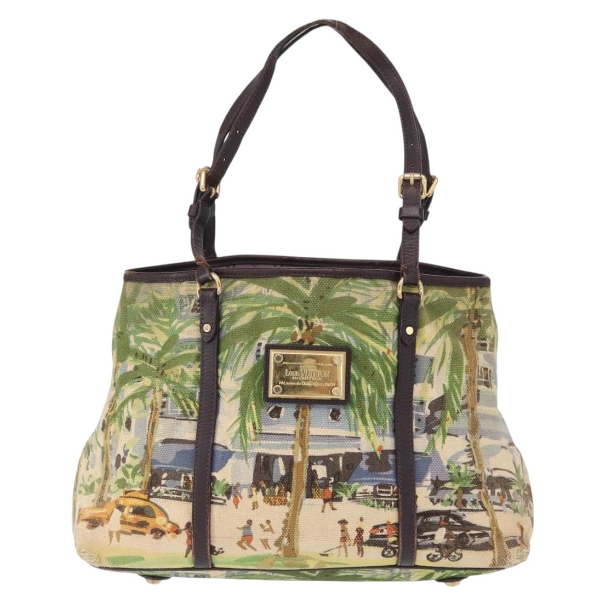 LOUIS VUITTON Eyeall Cabas PM Promenade Bag Canvas Purple M93771 LV Auth 162827