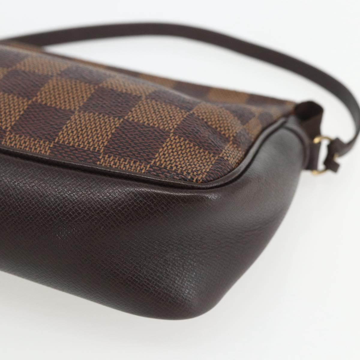 LOUIS VUITTON Damier Ebene Trousse Makeup Pouch N51982 LV Auth 162828A