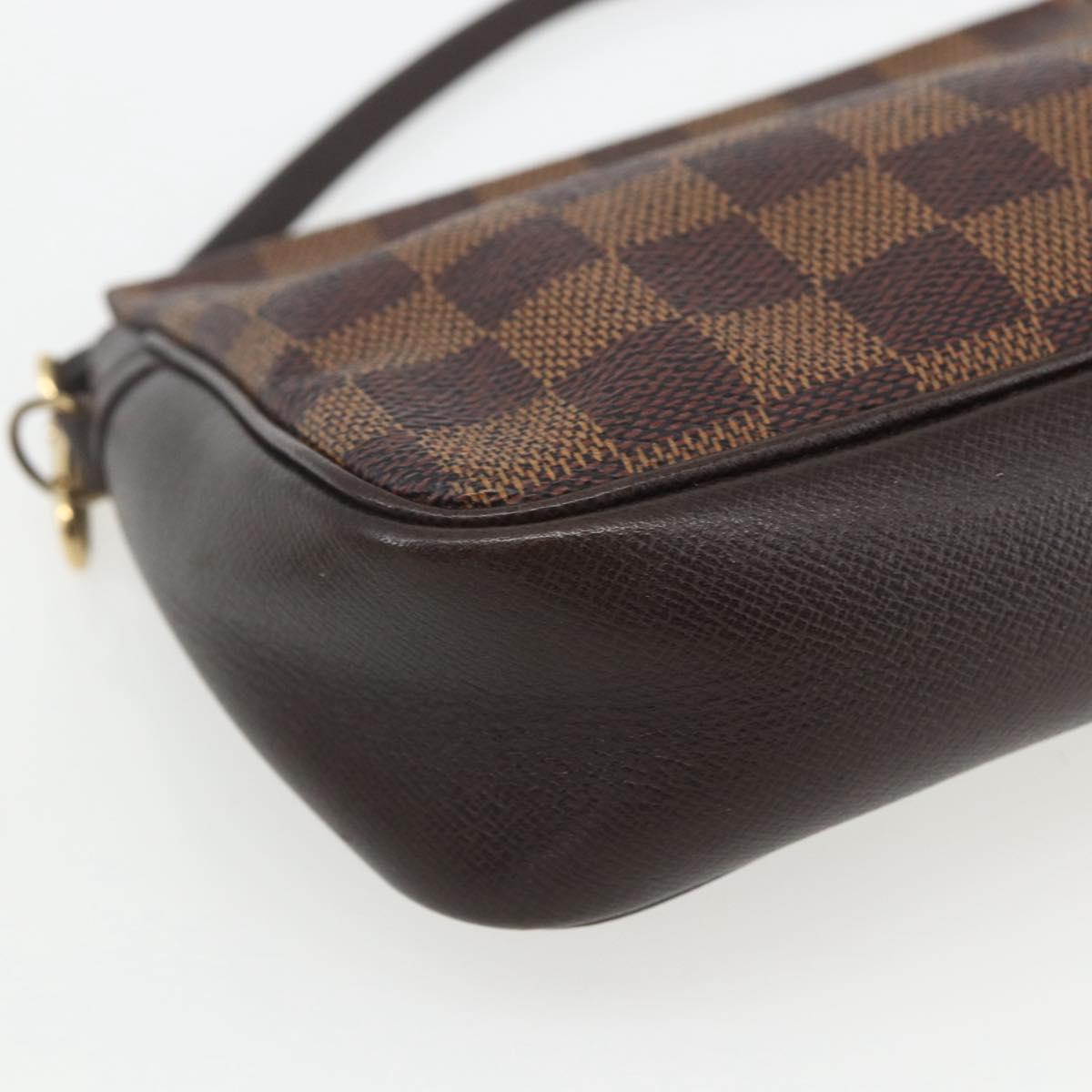 LOUIS VUITTON Damier Ebene Trousse Makeup Pouch N51982 LV Auth 162828A