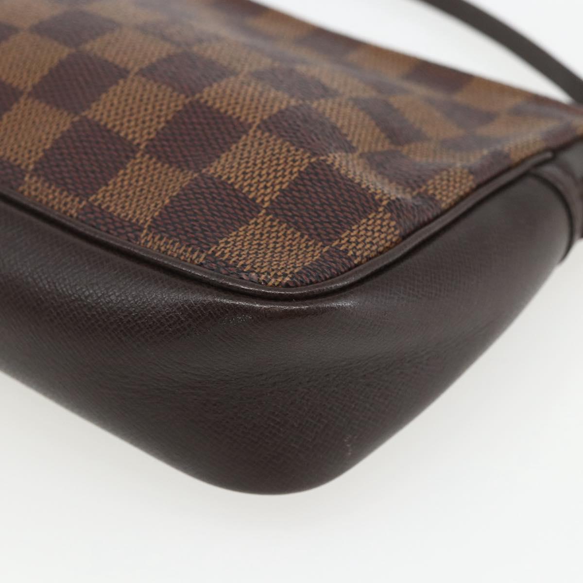 LOUIS VUITTON Damier Ebene Trousse Makeup Pouch N51982 LV Auth 162828A