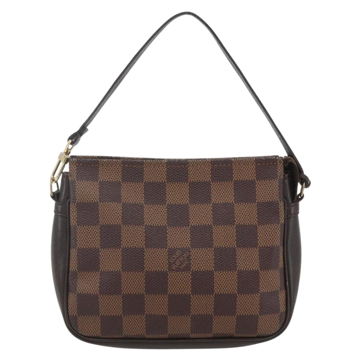 LOUIS VUITTON Damier Ebene Trousse Makeup Pouch N51982 LV Auth 162828A