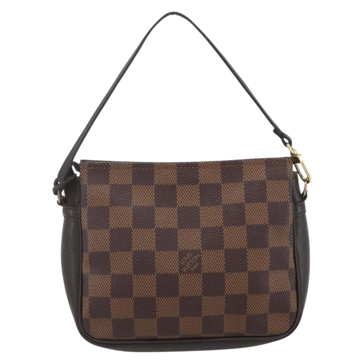 LOUIS VUITTON Damier Ebene Trousse Makeup Pouch N51982 LV Auth 162828A