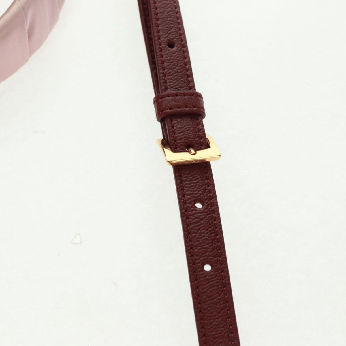 Miu Miu Hand Bag Velor 2way Red Gold Auth 162863SAV
