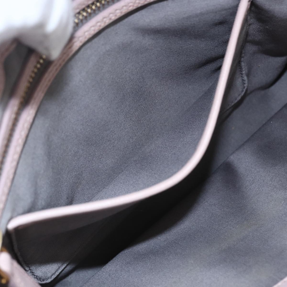 Miu Miu Matelasse Shoulder Bag Leather Gray Gold Auth 162864
