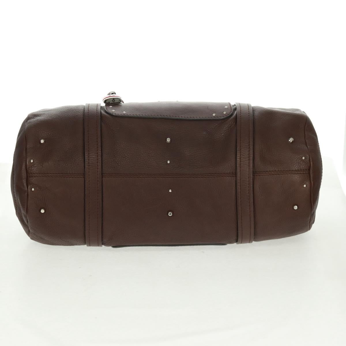 Chloe Mr Paddington Hand Bag Leather Brown Silver Auth 162866V
