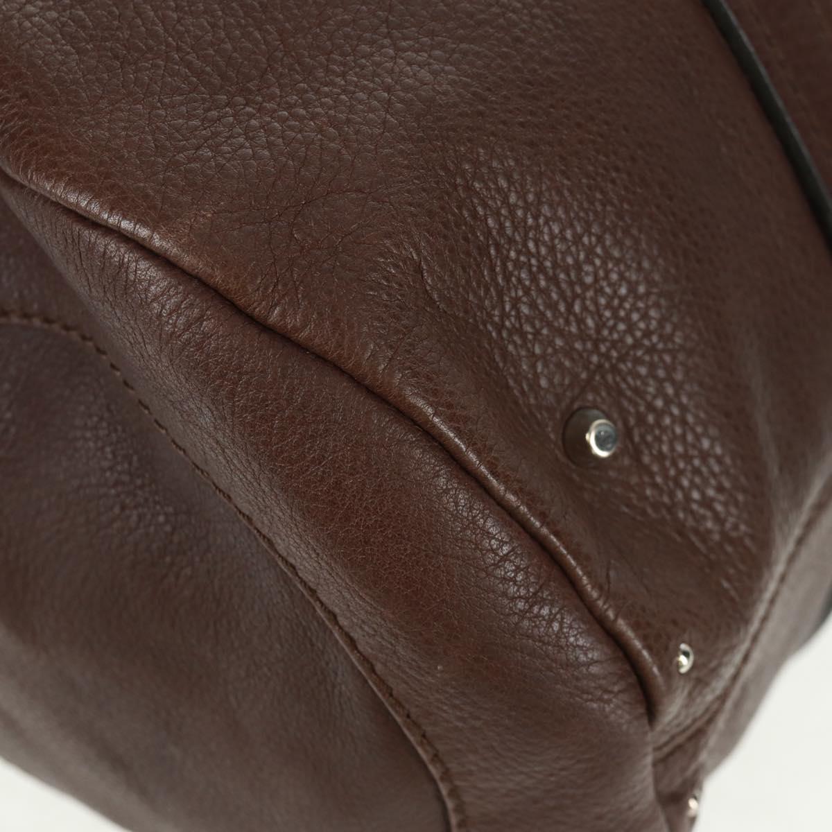 Chloe Mr Paddington Hand Bag Leather Brown Silver Auth 162866V