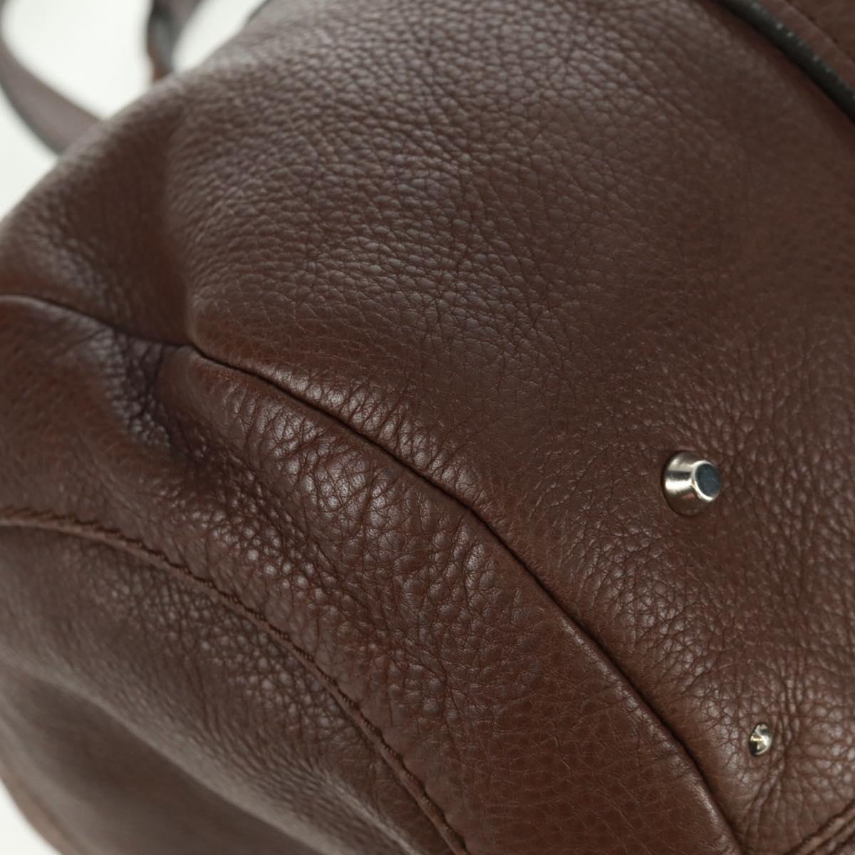 Chloe Mr Paddington Hand Bag Leather Brown Silver Auth 162866V