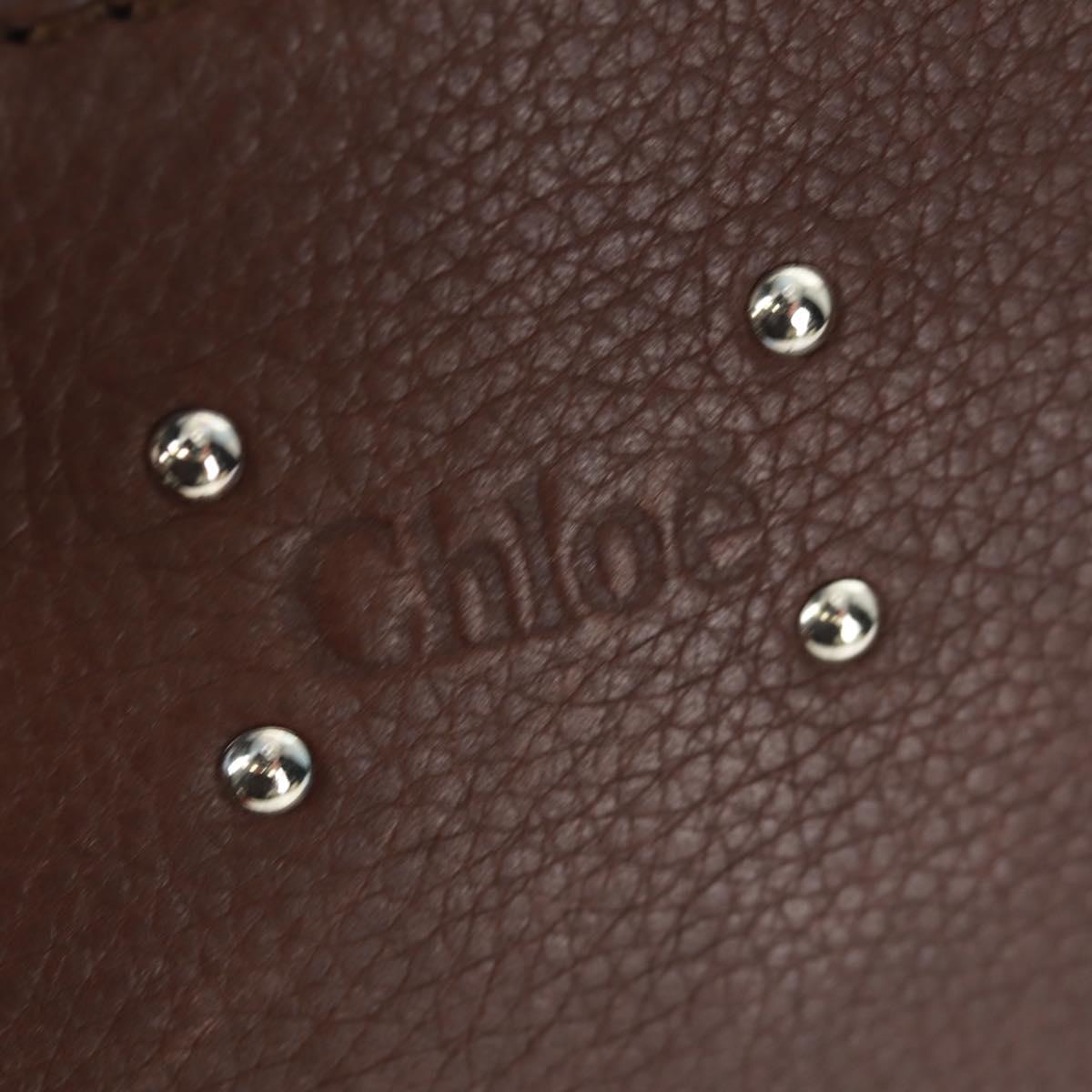 Chloe Mr Paddington Hand Bag Leather Brown Silver Auth 162866V