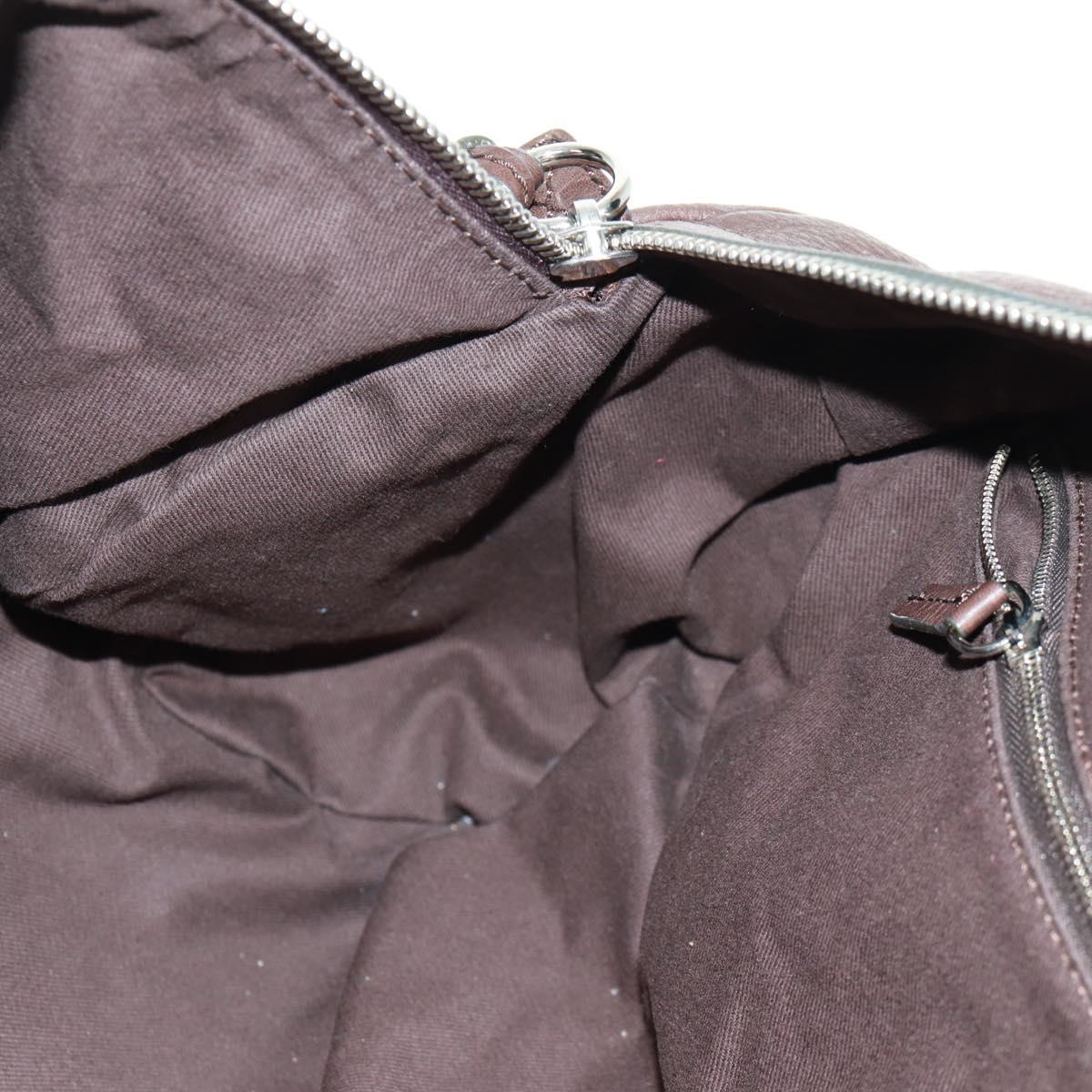 Chloe Mr Paddington Hand Bag Leather Brown Silver Auth 162866V