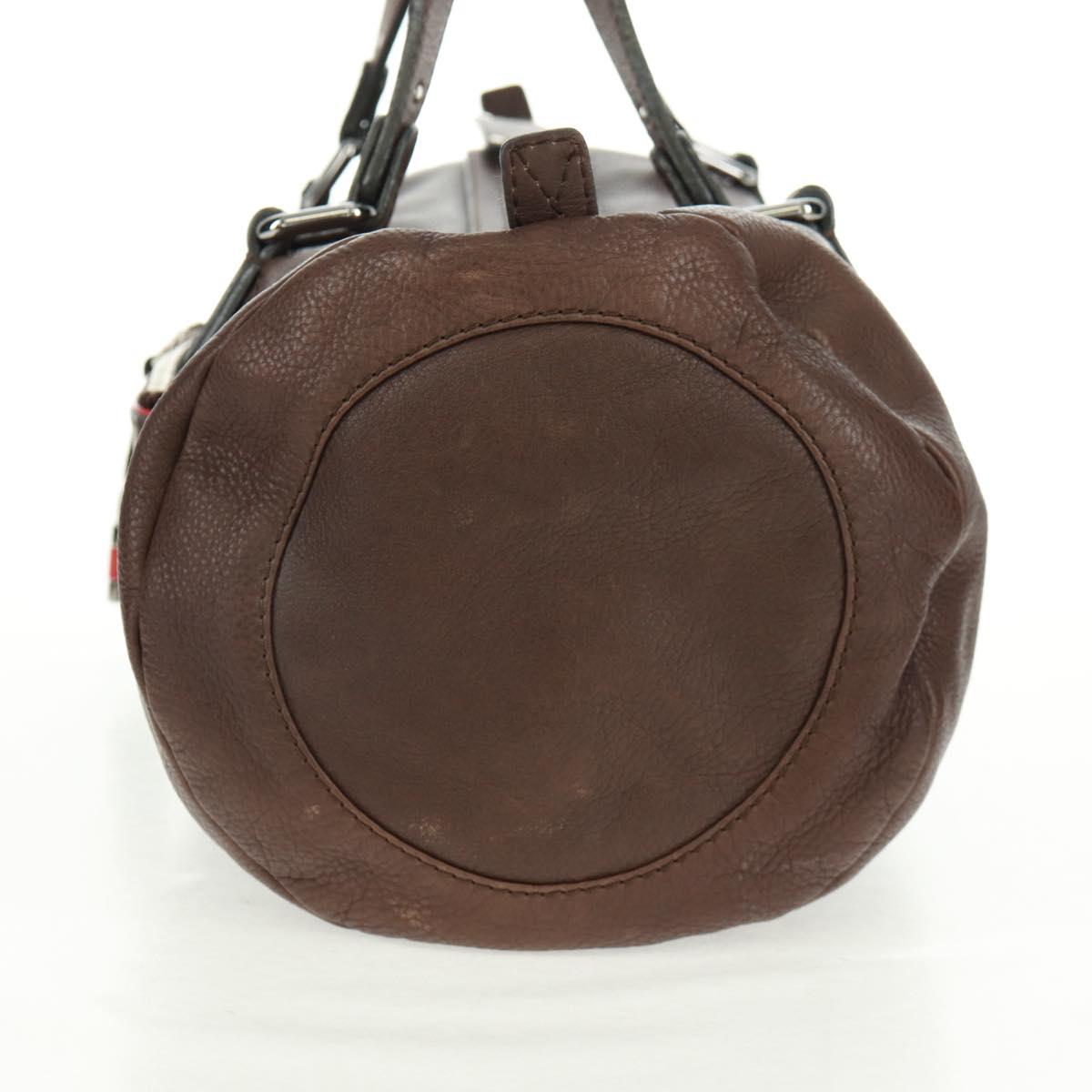 Chloe Mr Paddington Hand Bag Leather Brown Silver Auth 162866V