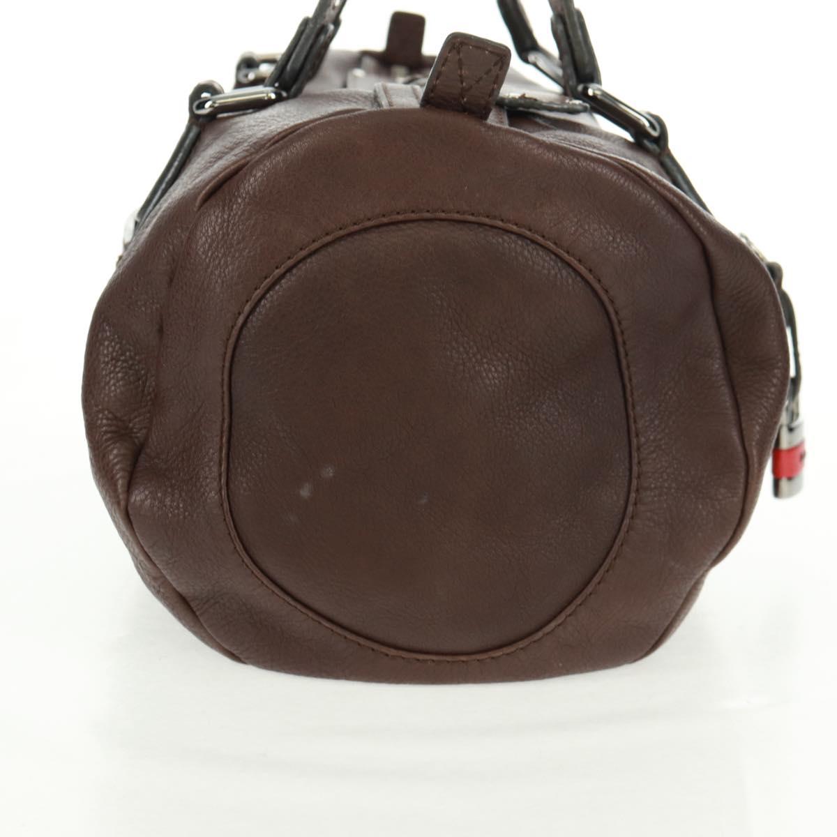 Chloe Mr Paddington Hand Bag Leather Brown Silver Auth 162866V